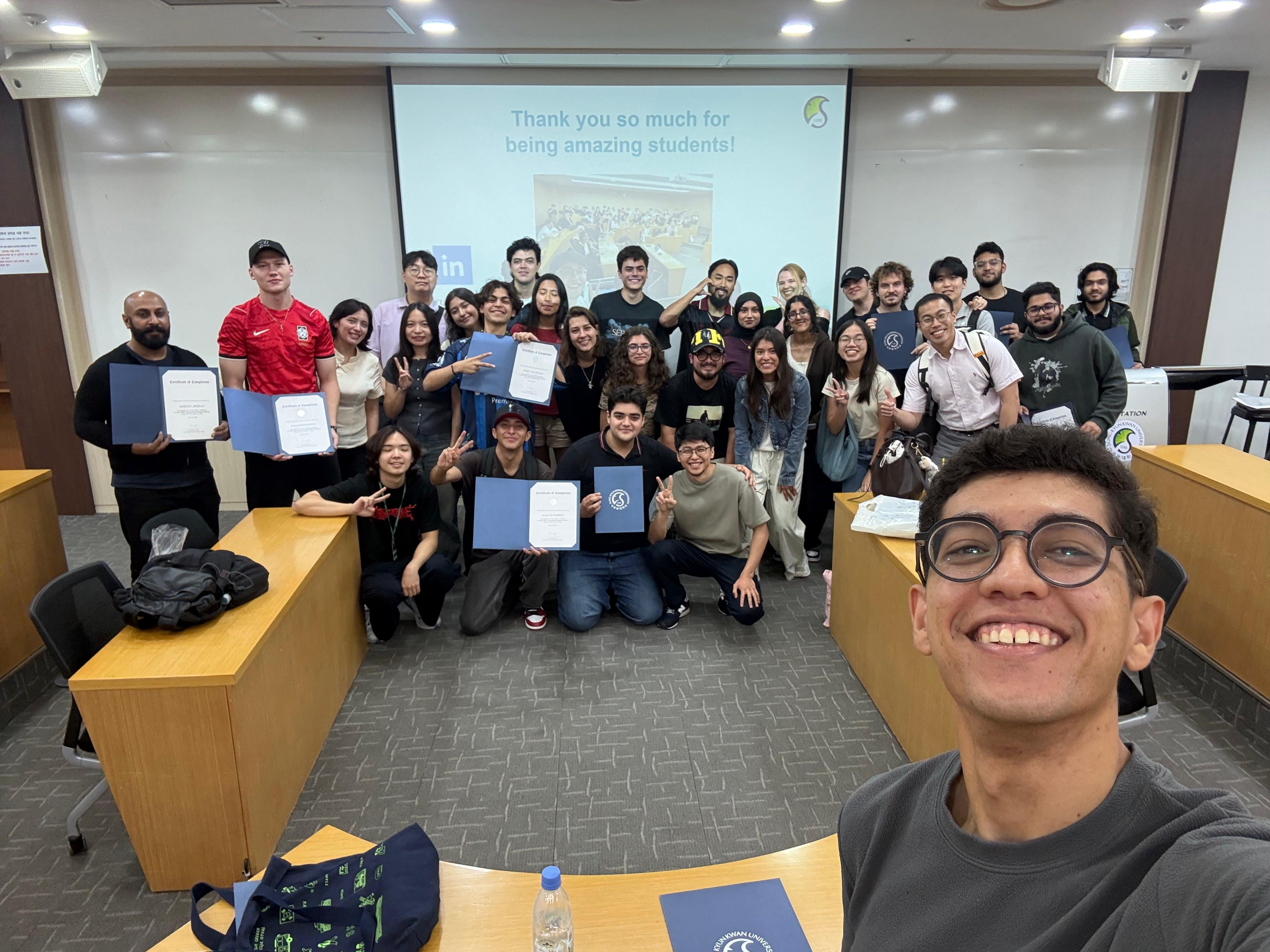 AI Course Group Photo with Students — ISS Summer School, July 2026